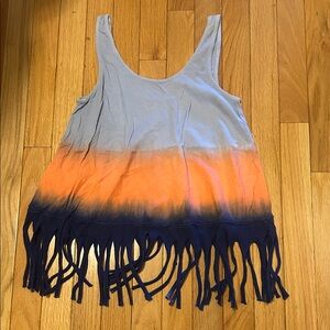 Xhilaration Ombre Fringe Tank Top
